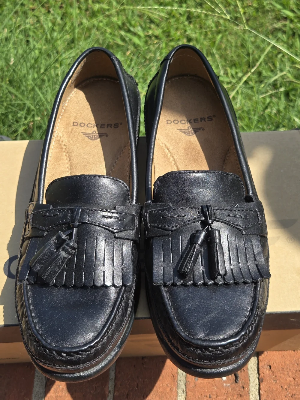 Mens Dockers Sinclair Black 90-7325 Tassel Loafers Size 8